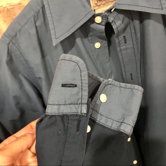 W Vintage blue ombré shirt. Size S. EUC - Picture 4 of 7